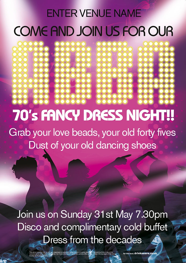 ABBA NIGHT POSTER (A2)