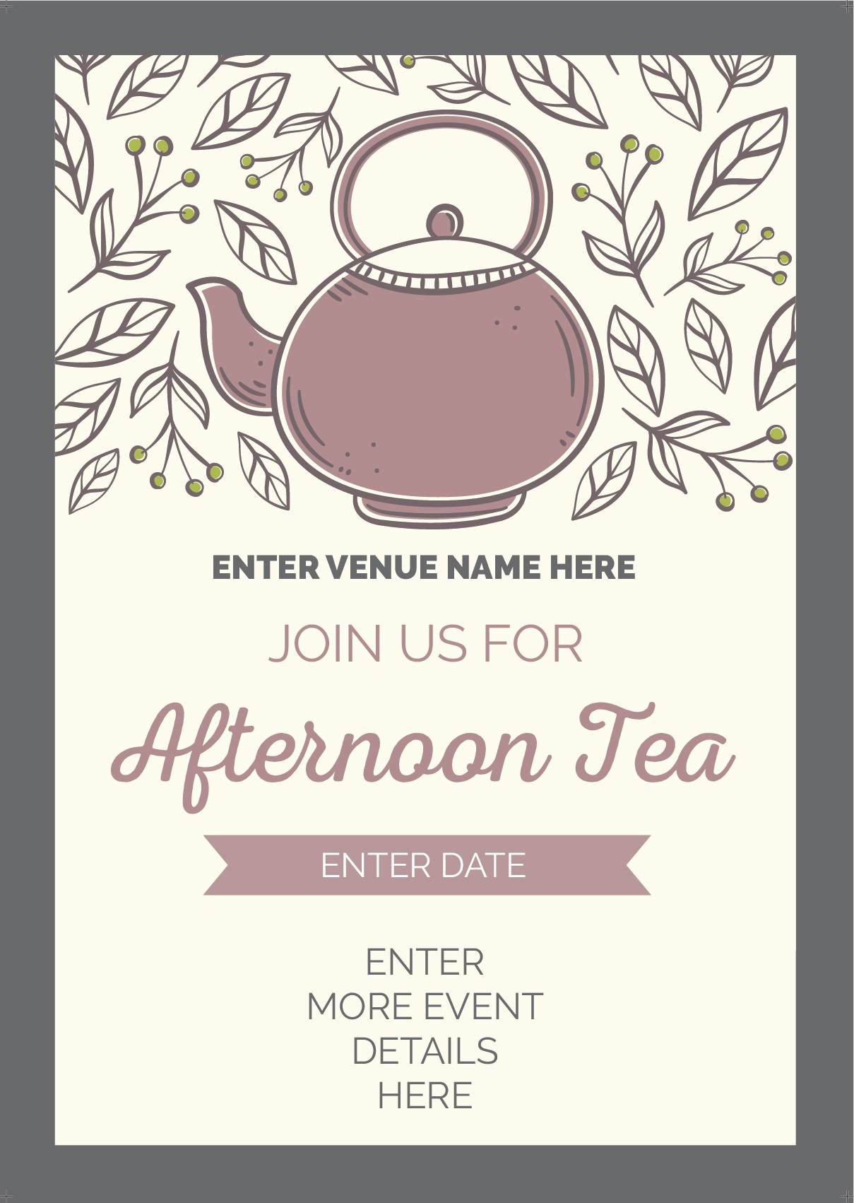 Afternoon Tea Poster (A2) (style 1)