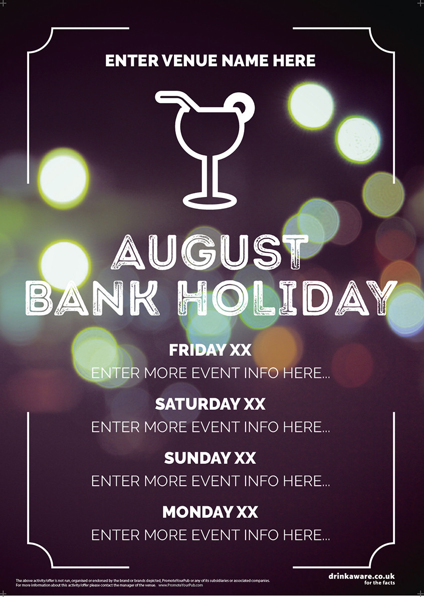 August Bank Holiday Poster v1 (Photo) (A3)