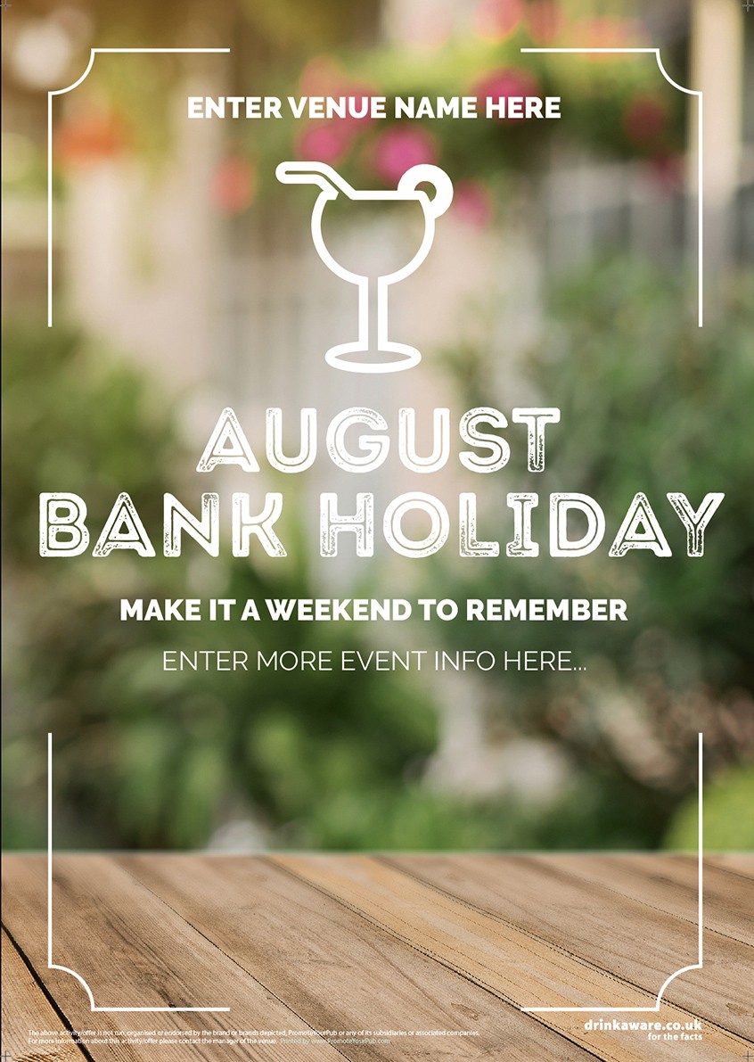 August Bank Holiday Poster v2 (Photo) (A3)