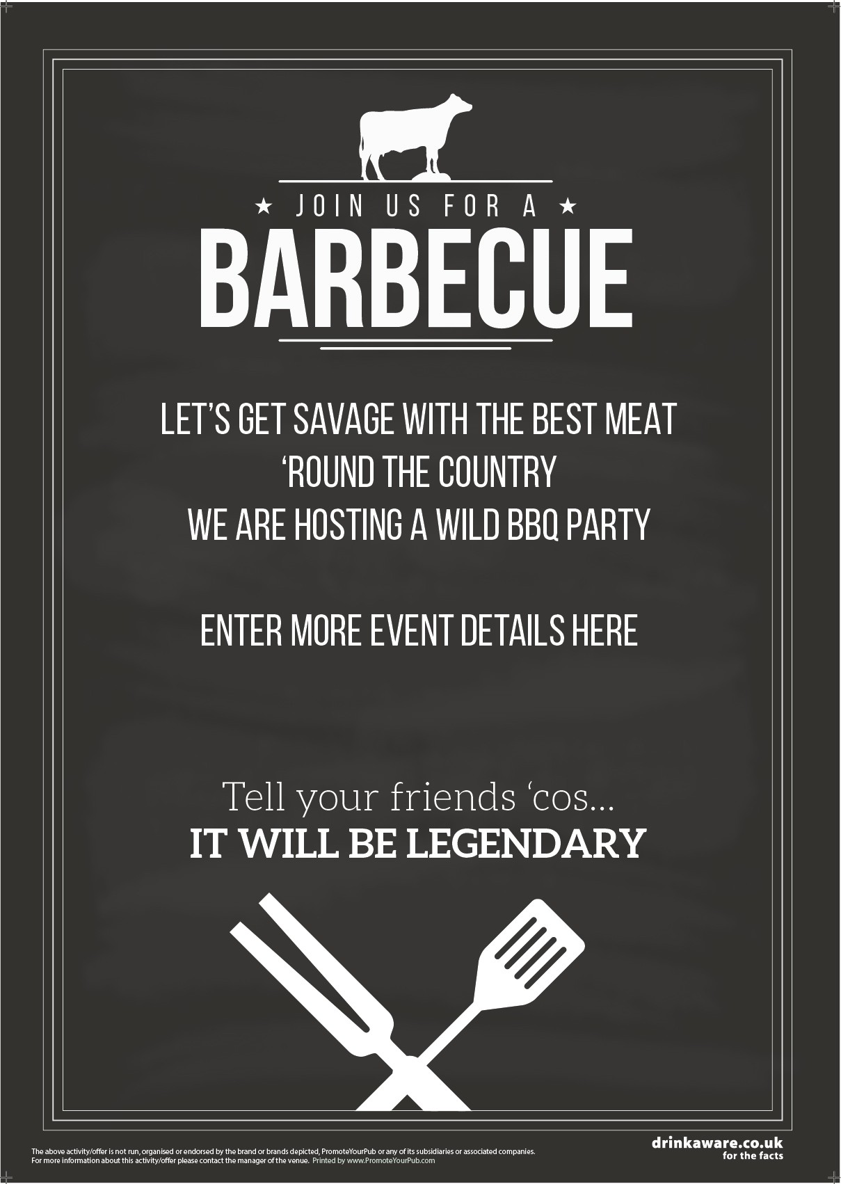 Join Us for a BBQ Poster (chalk) (A1)