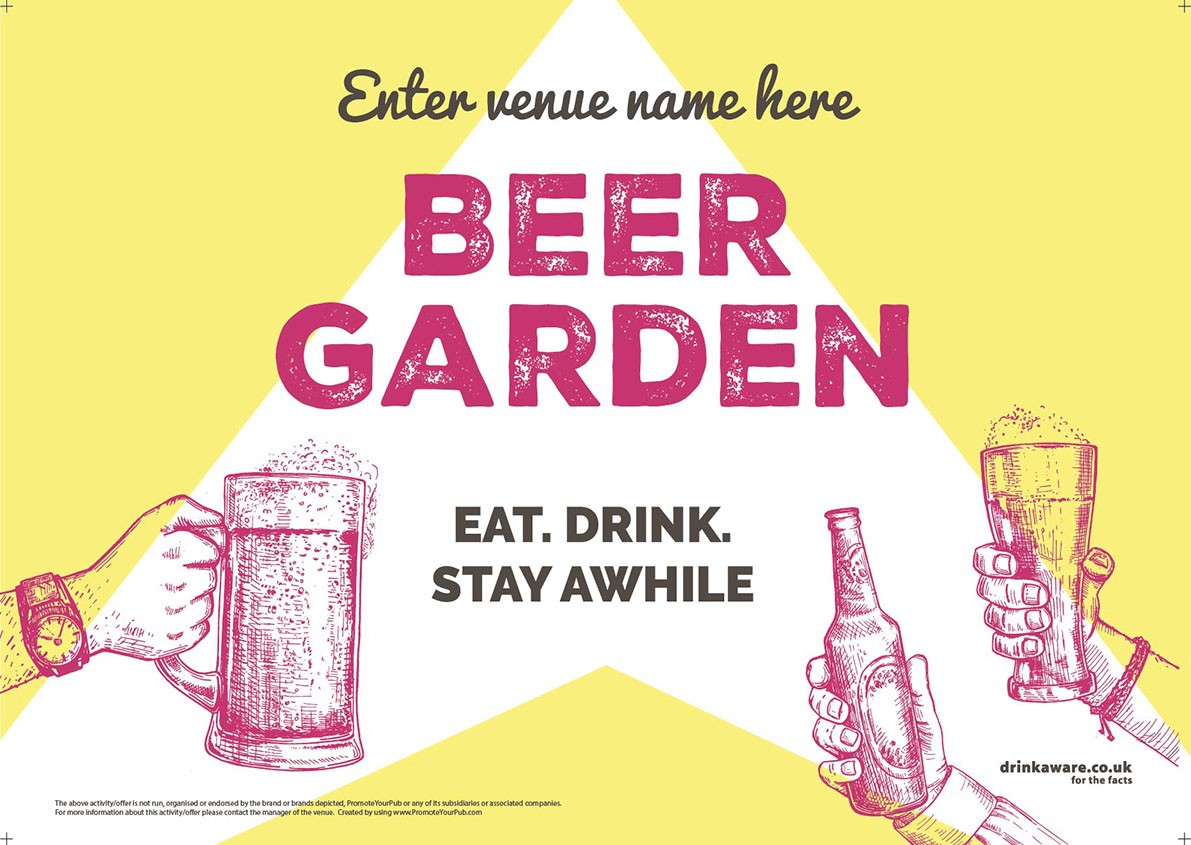 Beer Garden style 10 (landscape) Poster