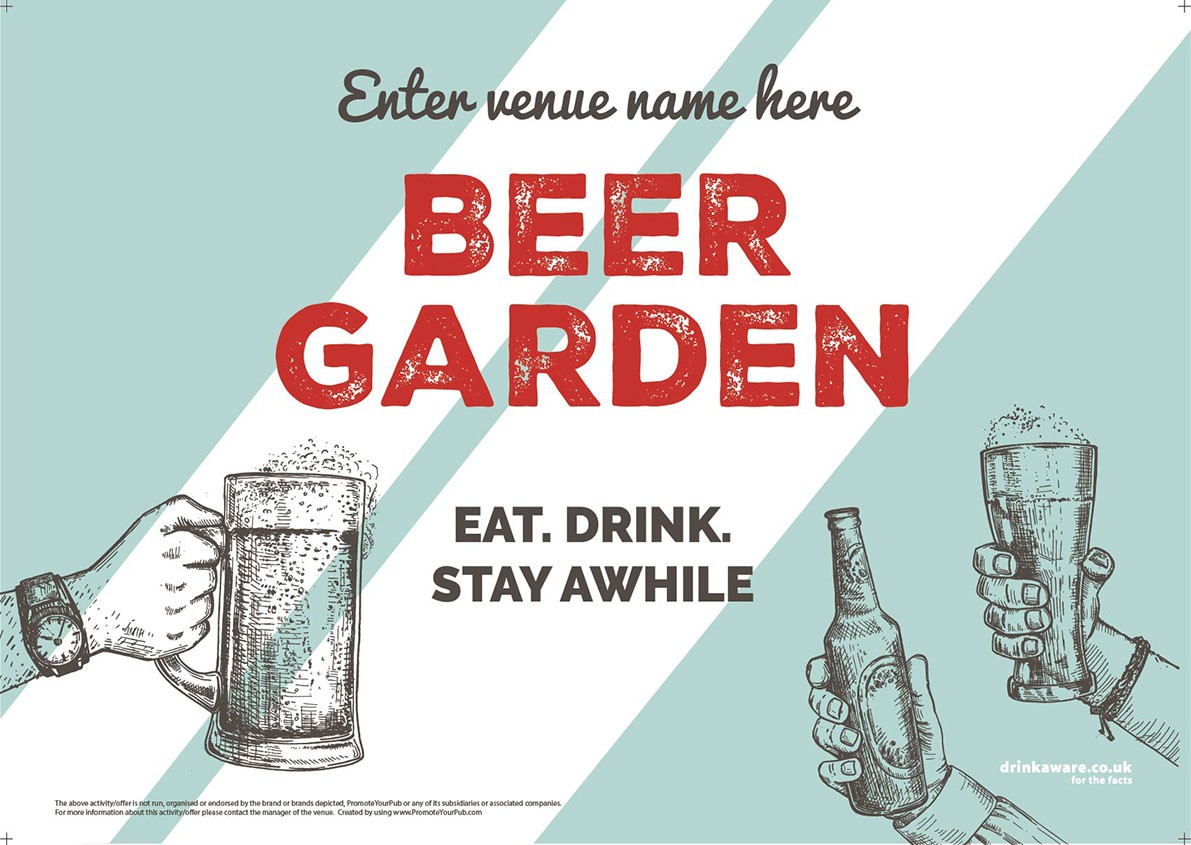 Beer Garden style 9 (landscape) Poster