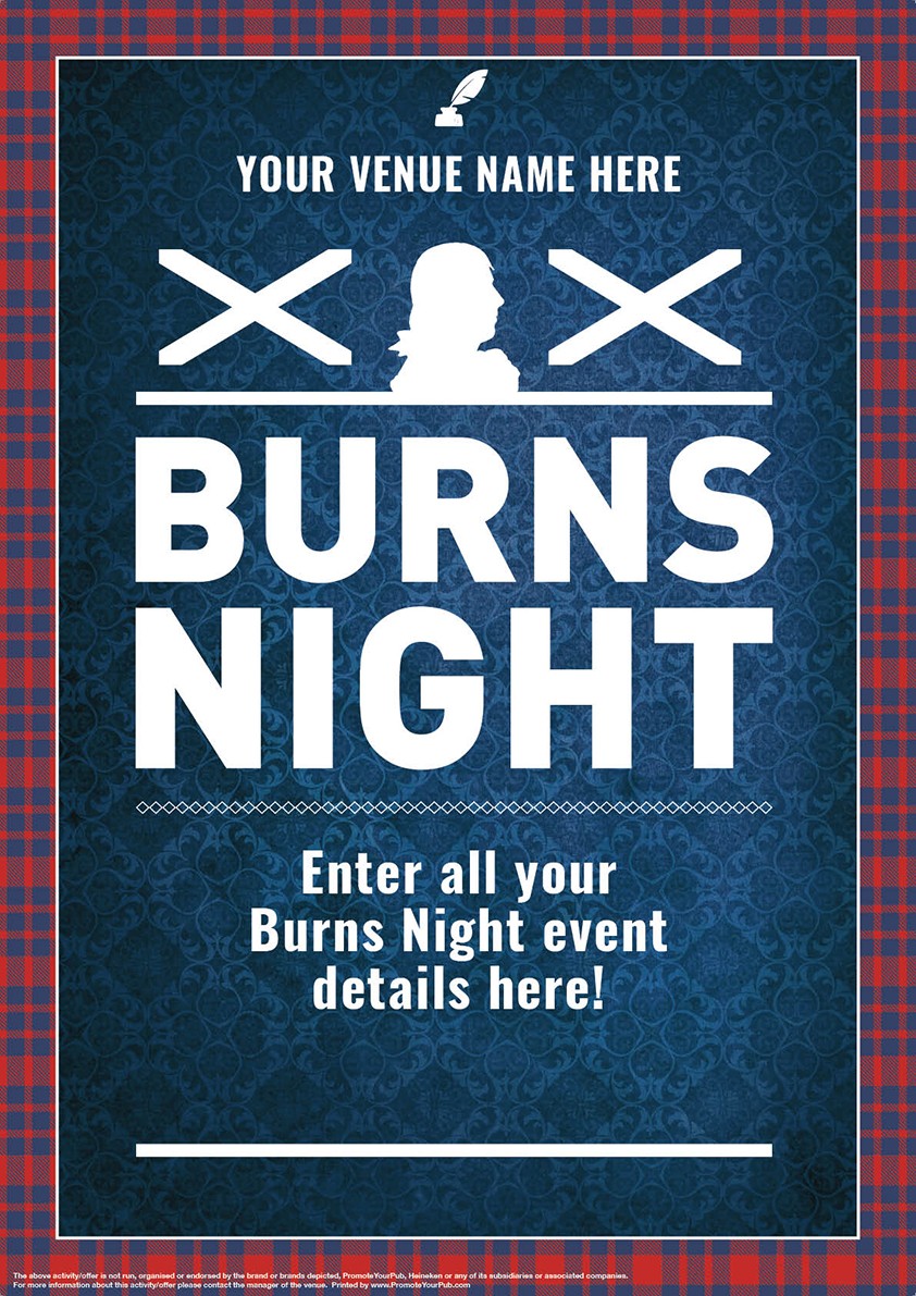 Burns Night 'Tartan Border' Poster (A3)