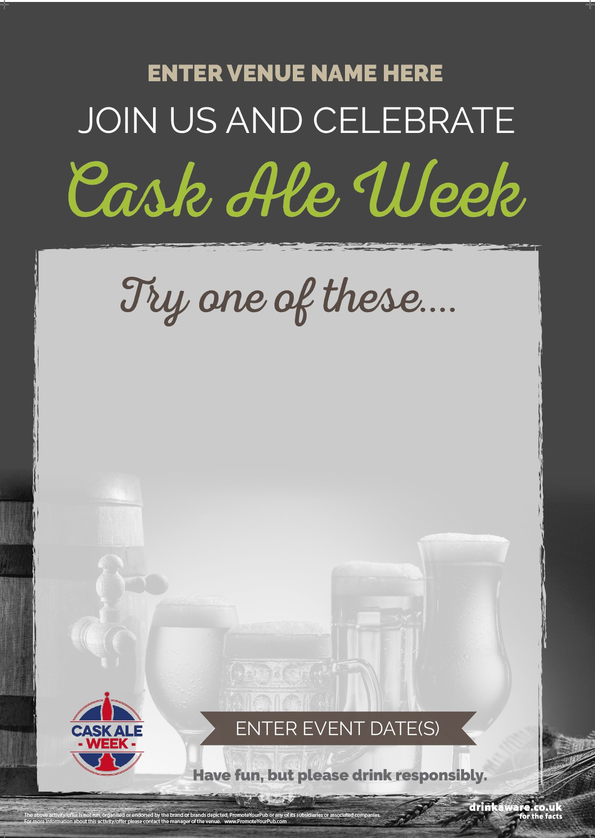 Cask Ale Week 'Empty Belly' Poster (photo) (A2)