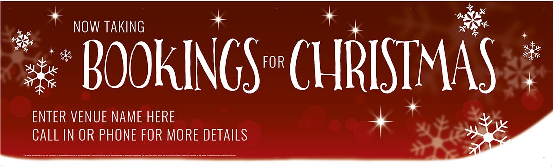 Bookings for Christmas Banner (Lrg)