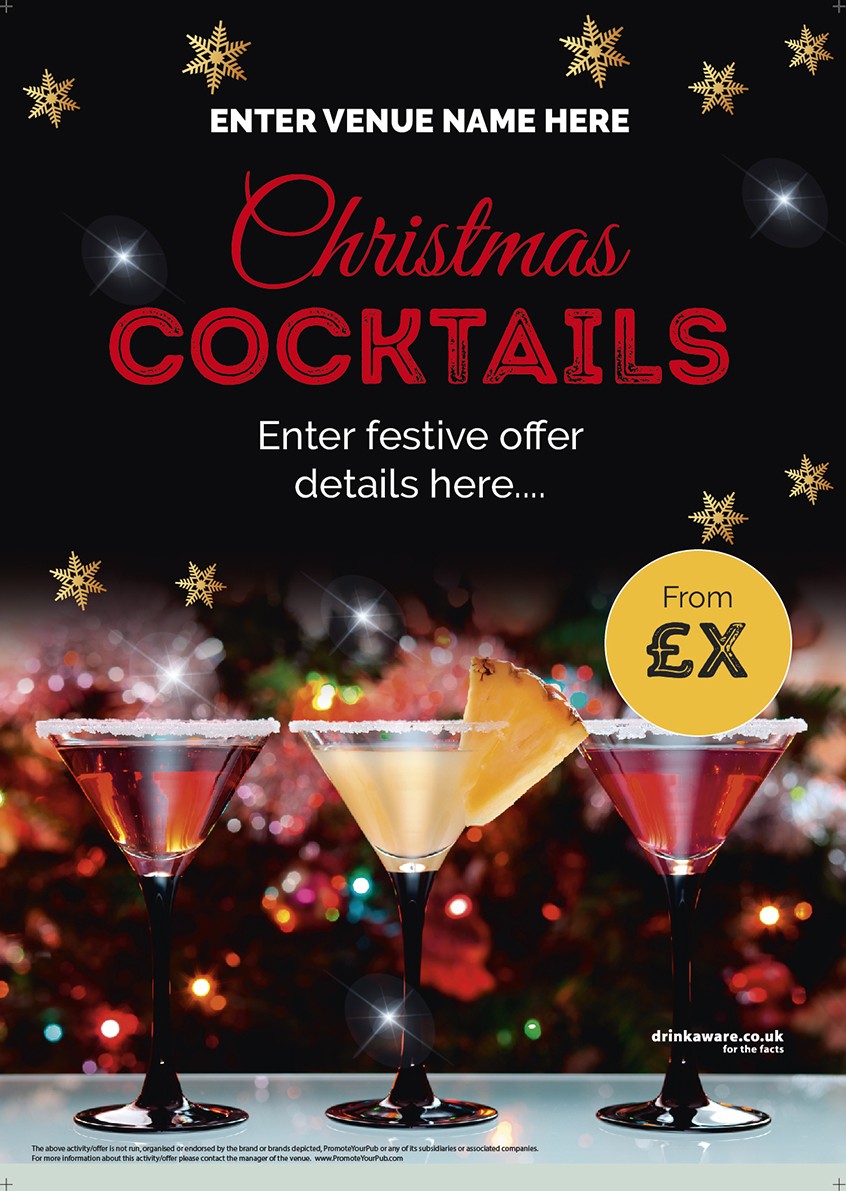 Christmas Cocktails Poster (A2)