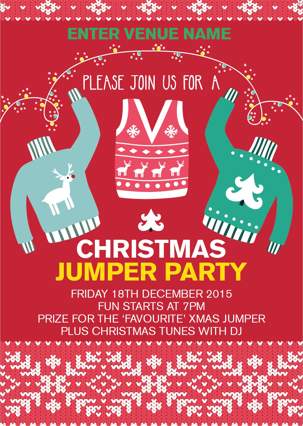 Christmas Jumper Party Poster (A1)