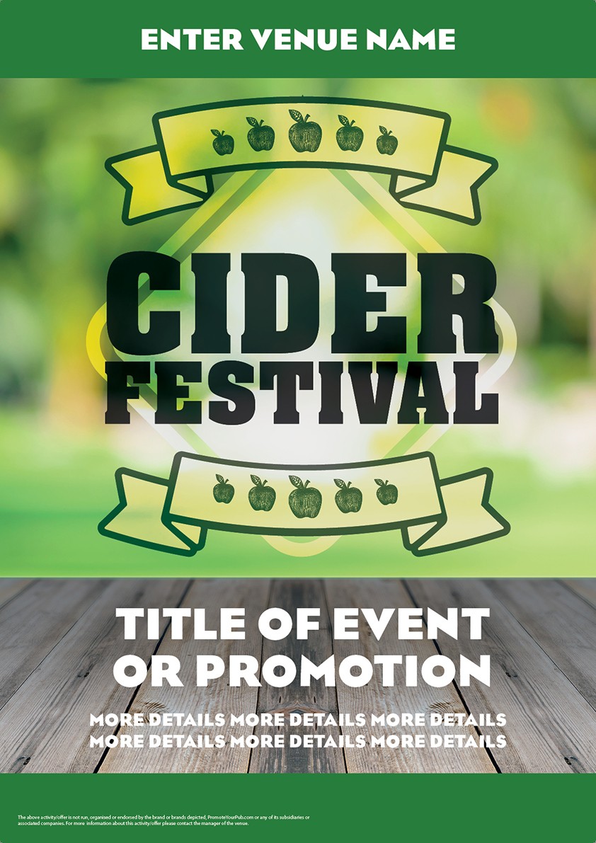 Cider Festival Green Poster (A3)