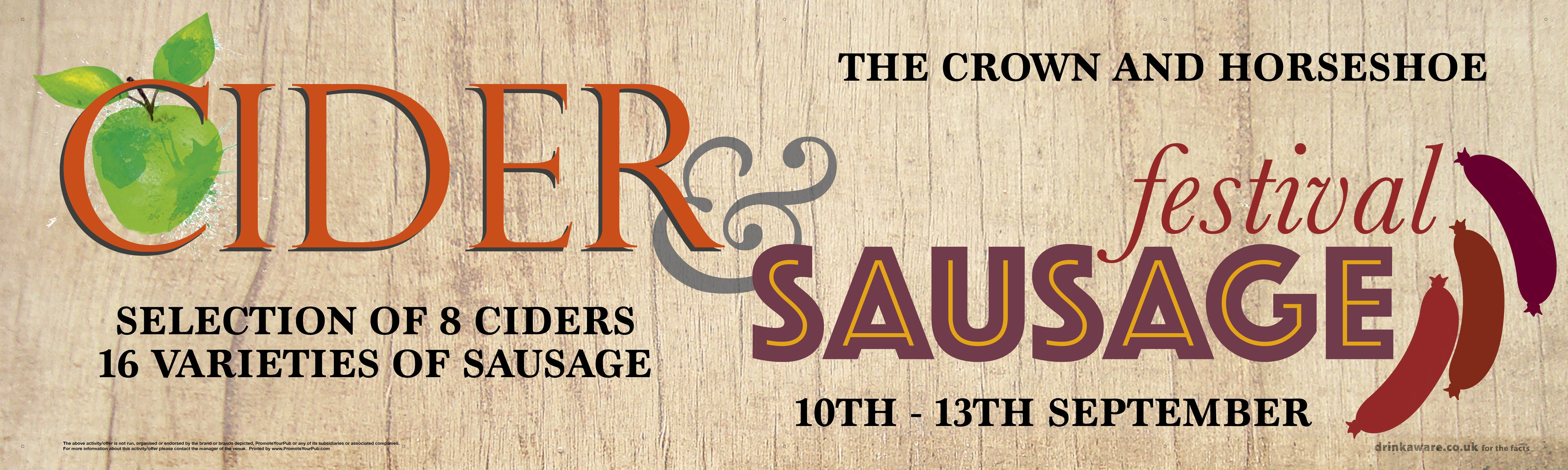 Cider and Sausage Festival Banner (XL10')