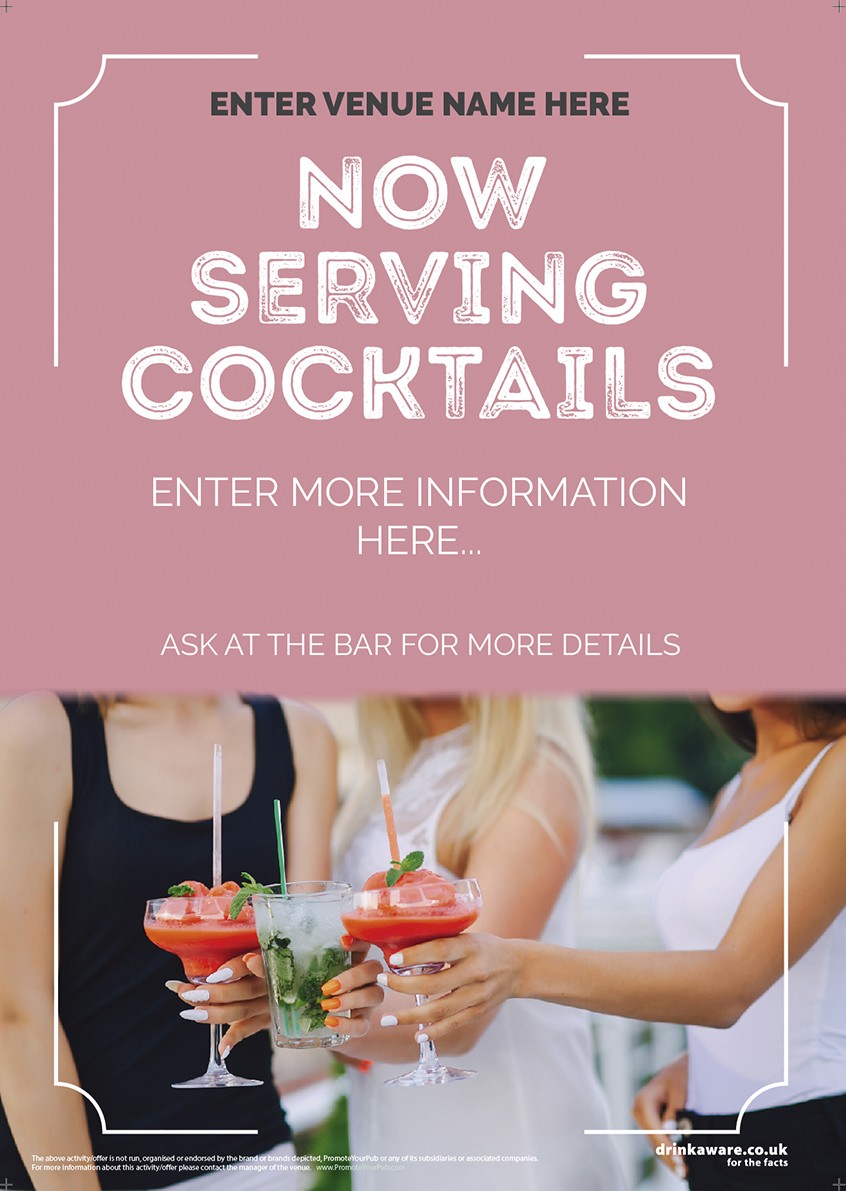 Summer Cocktails Poster (Photo) (A4)