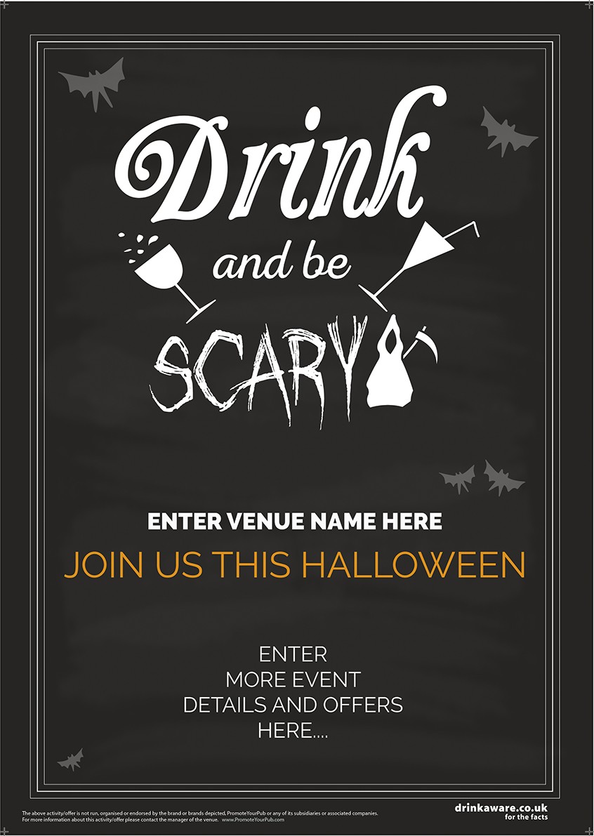 Halloween Drink and be Scary Poster