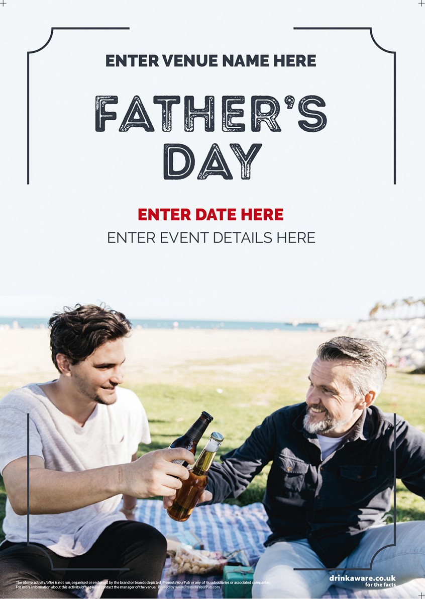 Father's Day 'Beer with Dad' Poster (A2)