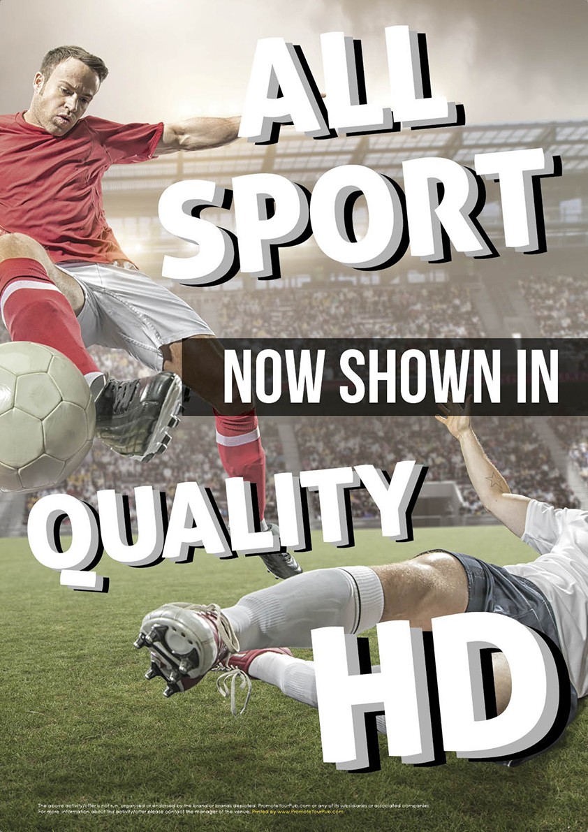 Sport Shown in HD v1 Poster