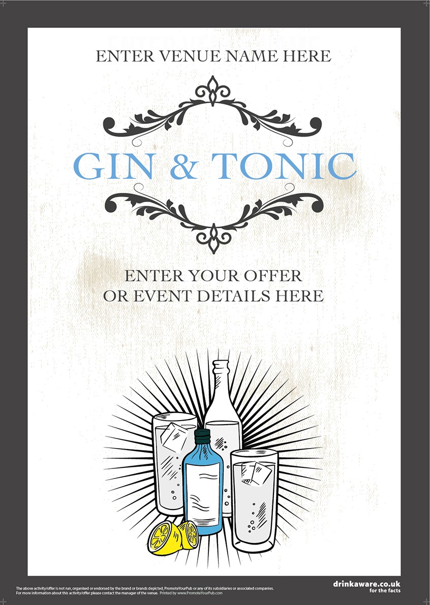 Gin & Tonic (white) Flyer (A5)