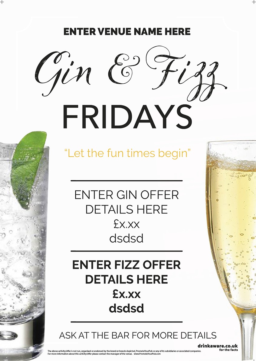 Gin & Fizz Poster (photo) (A3)