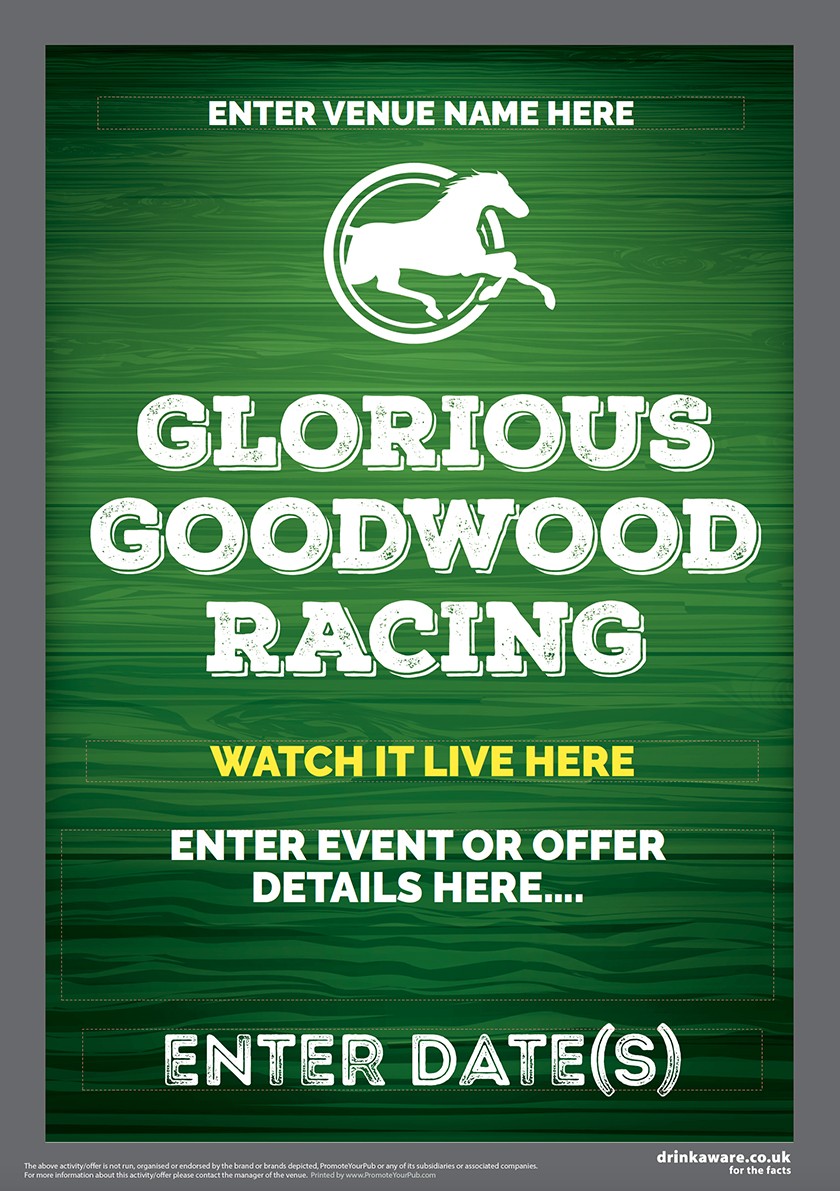 Goodwood Horse Racing (green) Poster (A2)