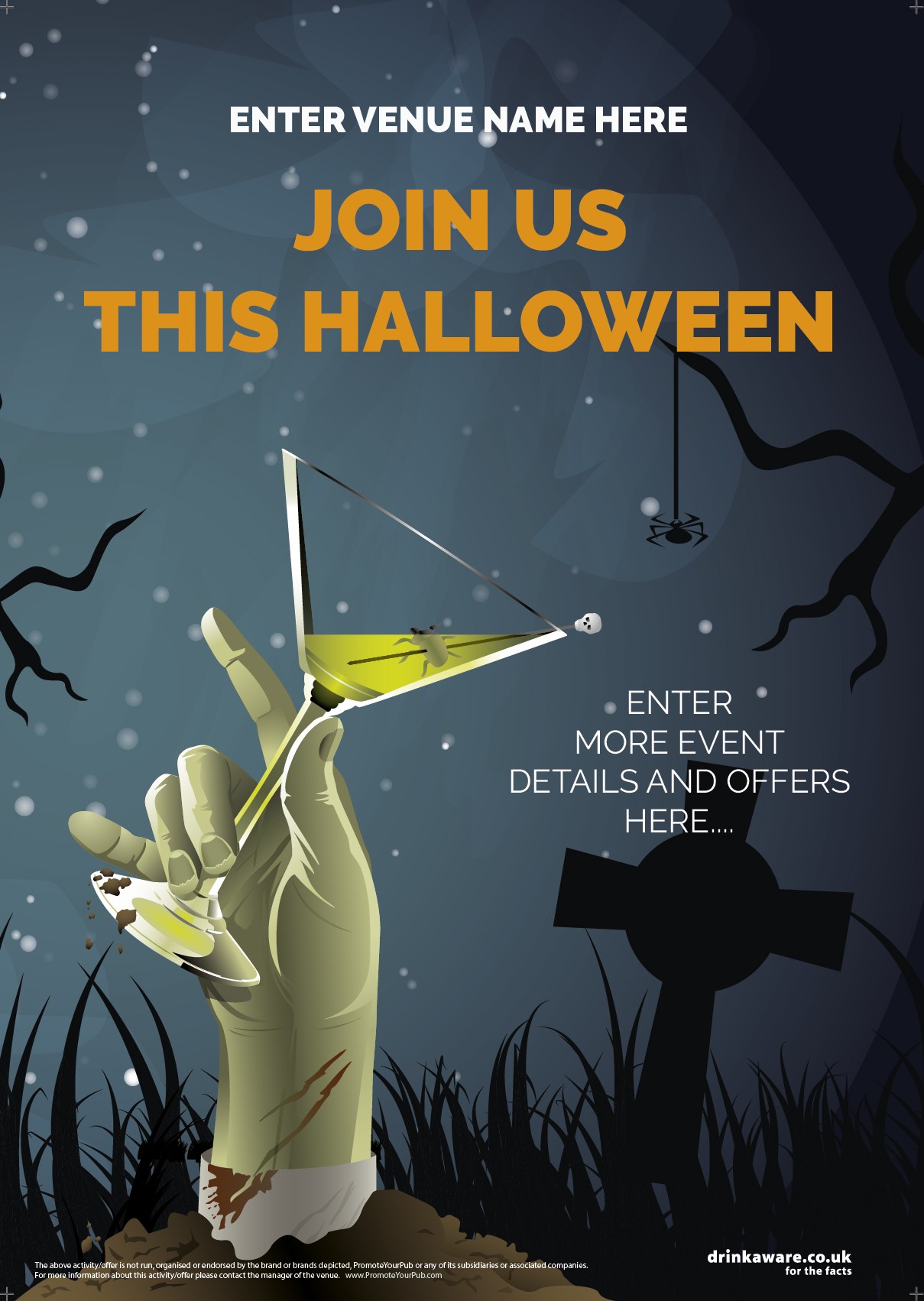 Halloween Cocktail Hands Poster