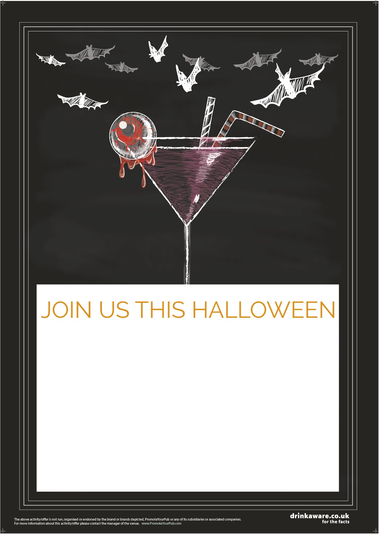 Halloween Cocktails Empty Belly Poster