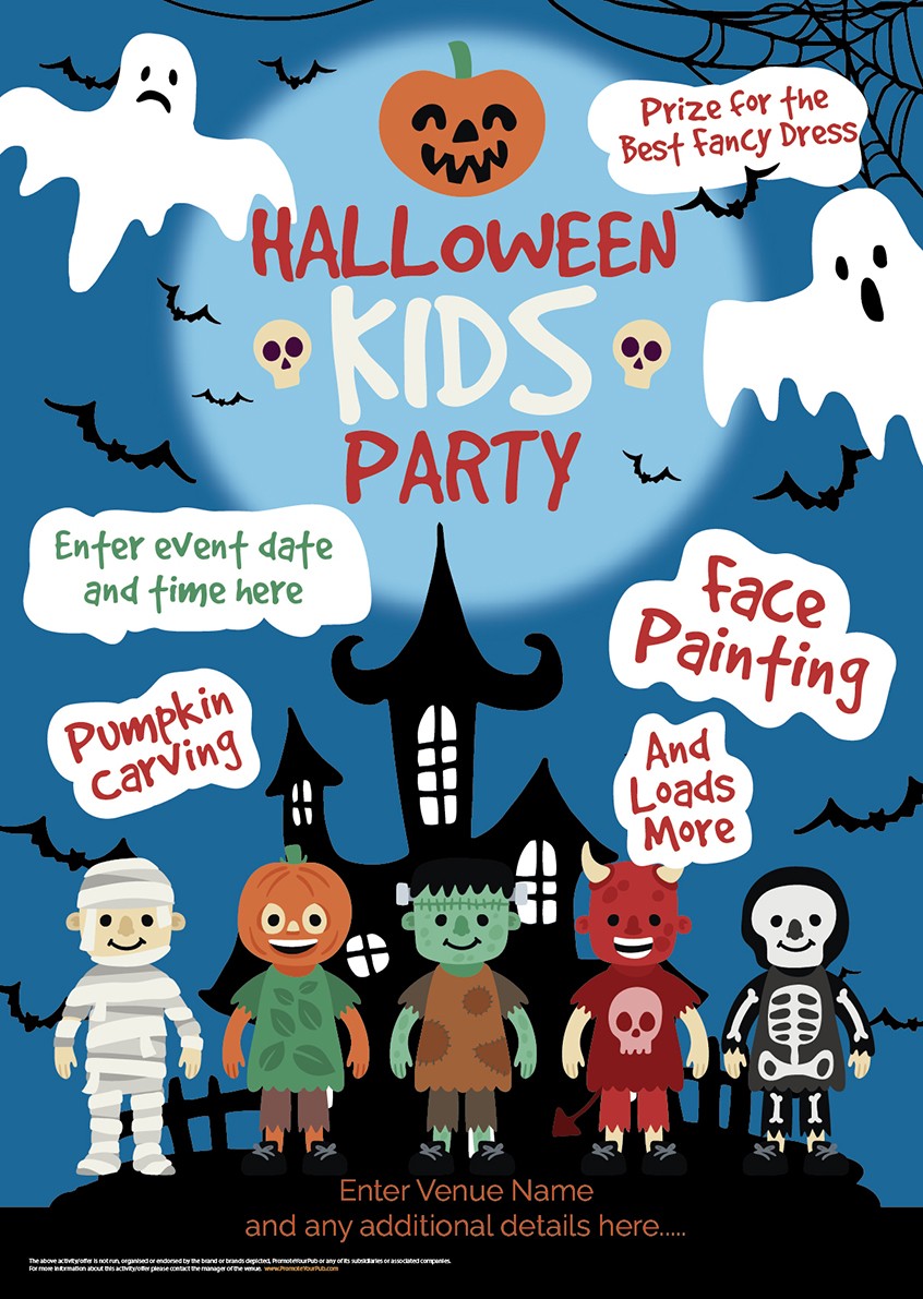 Kids Halloween Party Poster (A4)