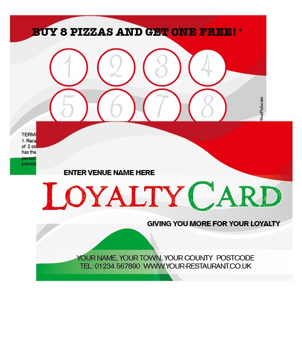 Italian Themed Loyalty Card