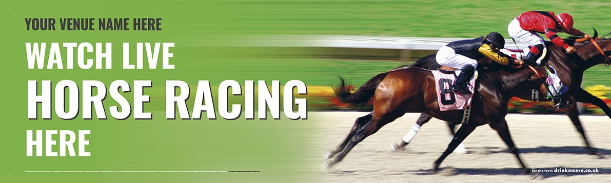 Watch Horse Racing Banner (Lrg)