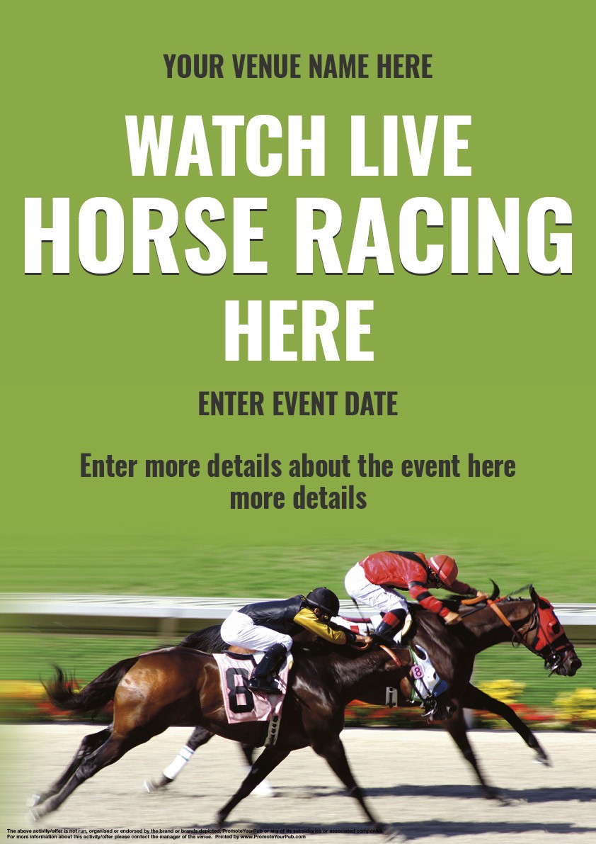 Watch Horse Racing Poster (A2)