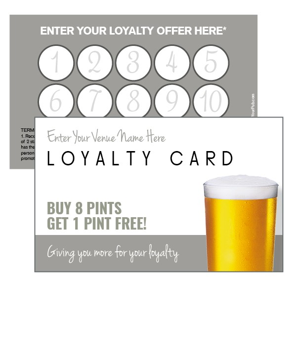 Pint Glass Loyalty Card