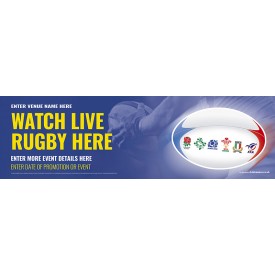 6 Nations Rugby Here Banner (Lrg)