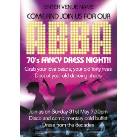 ABBA NIGHT POSTER (A2)