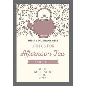Afternoon Tea Flyer (A5) (style 1)