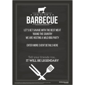 Join Us for a BBQ Poster (chalk) (A2)