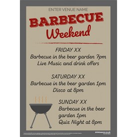 BBQ Weekend Poster (A4)