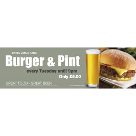 Burger & Pint Banner (Lrg)