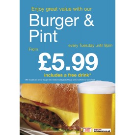 Burger & a Pint Poster 