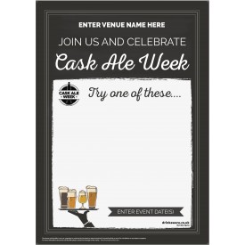 Cask Ale Week 'Empty Belly' Poster (chalk) (A1)