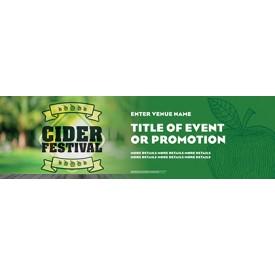 Cider Festival Green Banner (Lrg 8')