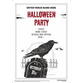 Halloween Party Poster (Crow) (A2)