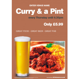 Curry & a Pint Poster