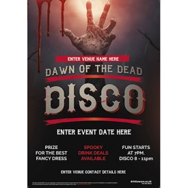 Halloween Disco Party Flyer (Dawn of the Dead) (A5)