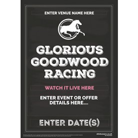 Goodwood Horse Racing (Chalk) Poster (A4)