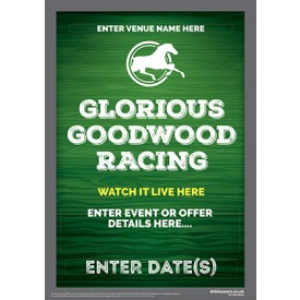 Goodwood Horse Racing (green) Poster (A1)