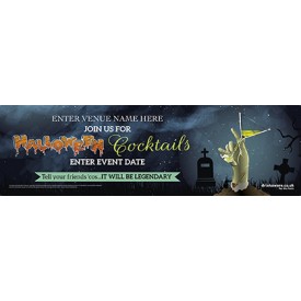 Halloween Cocktail Hands Banner
