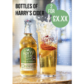 Harry's Cider '2 FOR X' Poster