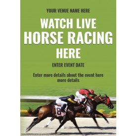 Watch Horse Racing Poster (A3)
