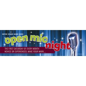 Open Mic Night Banner (XL10')