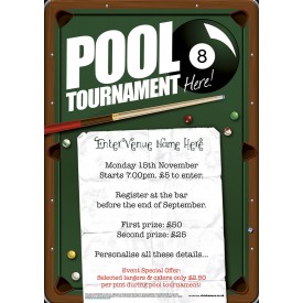 Pool Tournament Poster (A2)