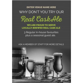 Real Cask Ale Poster (photo v1) (A4)