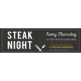 Steak Night Banner (Chalk) (Lrg)