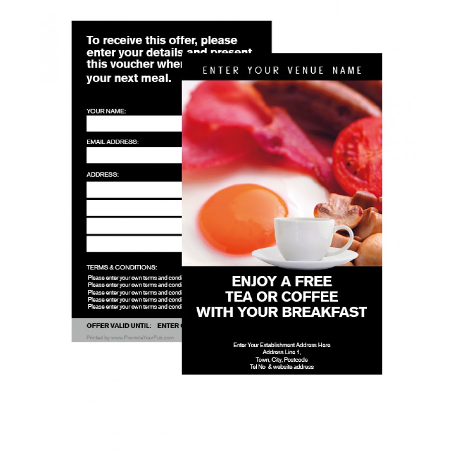 FREE Tea or Coffee with Breakfast Voucher
